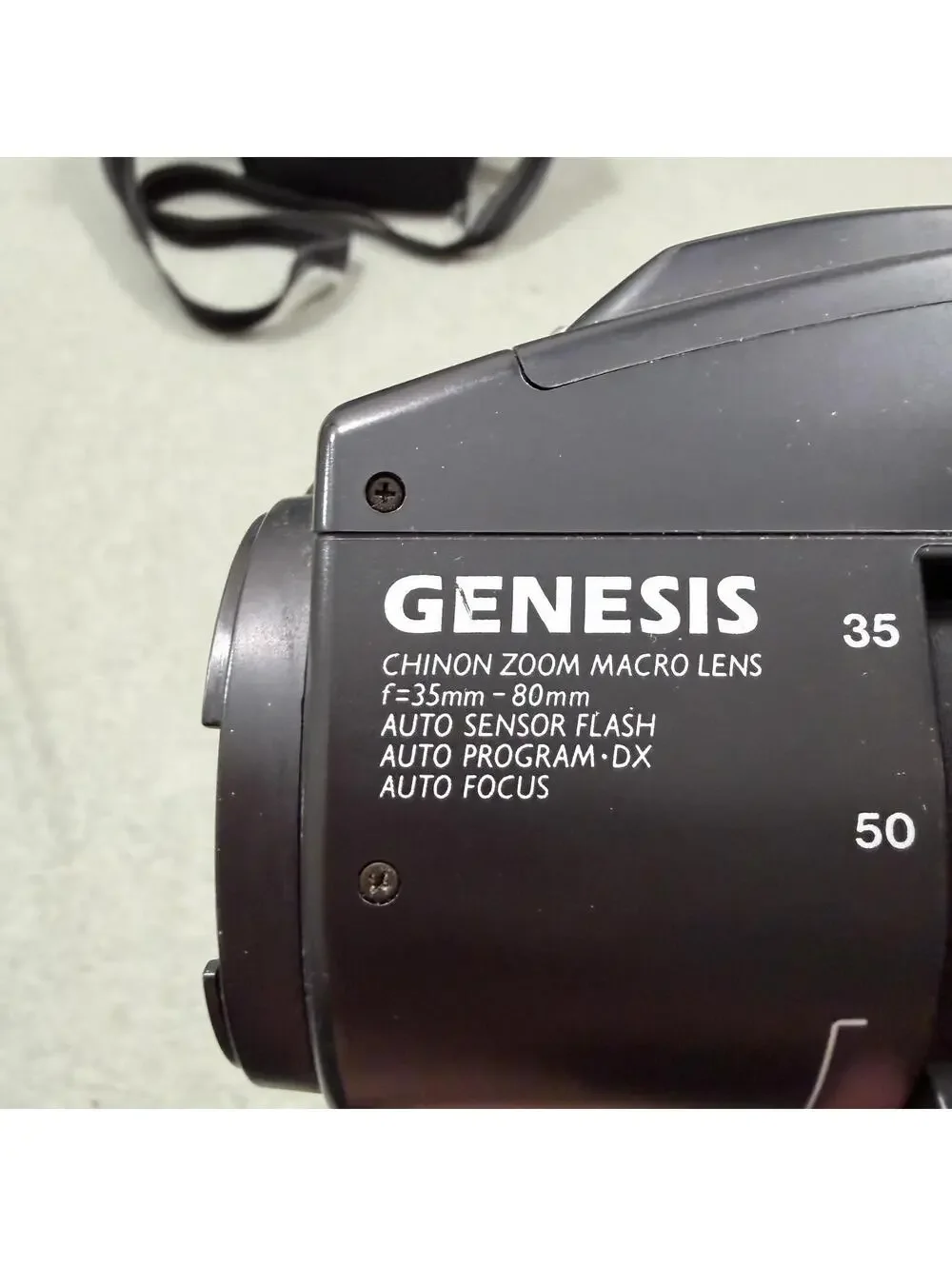 Chinon Genesis 35mm Camera Zoom Macro Point Shoot Black w Case Vintage